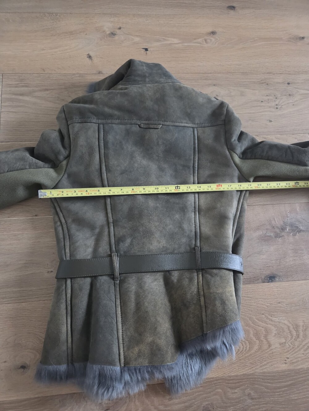 Patrizia Pepe real lambskin leather shearling coat Size US 6 - Picture 16 of 16